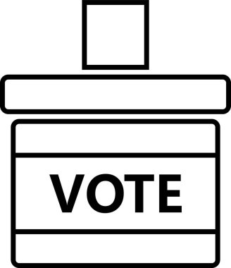 oy simgesi, ana hatlı vektör tasarımı