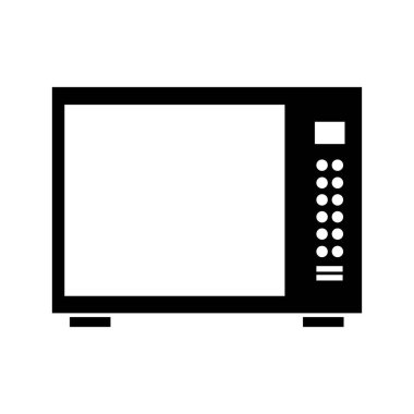 Beyaz arkaplanda mikrodalga simgesi