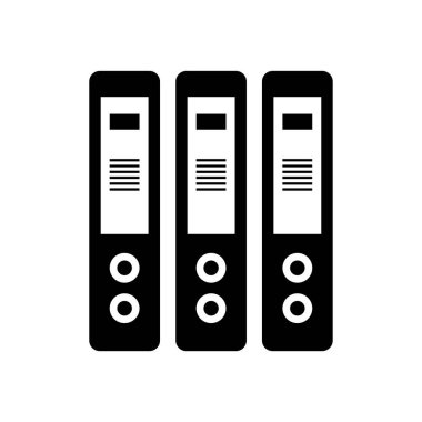 veritabanı vektör simgesi. Grafik ve web tasarımı için beyaz arkaplanda izole edilmiş basit illüstrasyon