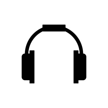 Kulaklık vektör simgesi. Web tasarımı ve grafiği için basit illüstrasyon sembolü