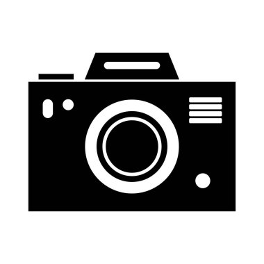 Kamera simgesi. Vektör illüstrasyonu