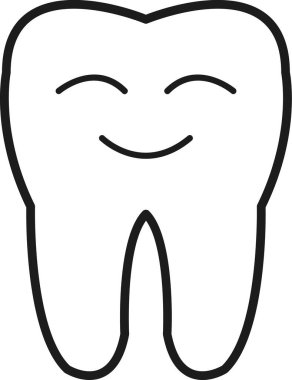 diş simgesi vektör illüstrasyonu