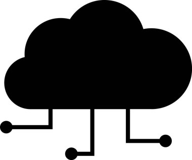 Katı biçimde bulut hesaplama teknolojisi simgesi