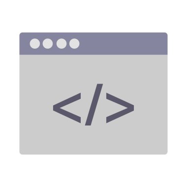 Web geliştirme renkli vektör simgesi