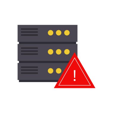 sunucu vektörü düz renk simgesi