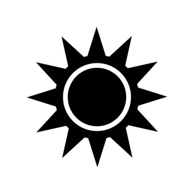 Güneş ikonu. Ağ için güneş vektör simgelerinin basit gösterimi