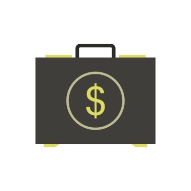 Dolar işaretli vektör illüstrasyonlu çanta