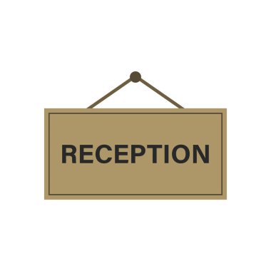 Bir resepsiyon simgesinin vektör illüstrasyonu