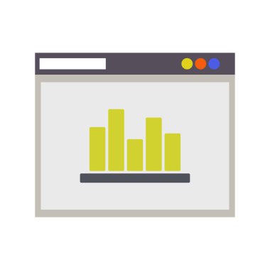 veri analiz simgesi, düz vektör tasarımı