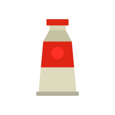 Süt ikonu düz izole vektörü