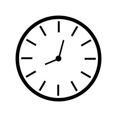 saat vektörü ince çizgi simgesi