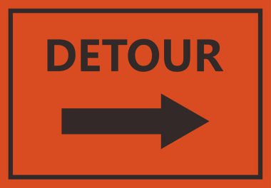 Yol işaretinin vektör illüstrasyonu