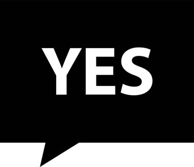 evet işareti siyah arkaplanda