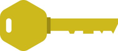 Basit vektör simgesi, eski anahtarın illüstrasyonu