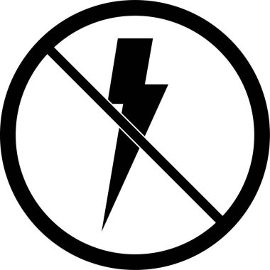 elektrik flaş ikonu vektör illüstrasyonu