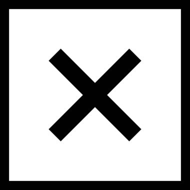 çapraz simge vektör illüstrasyonu