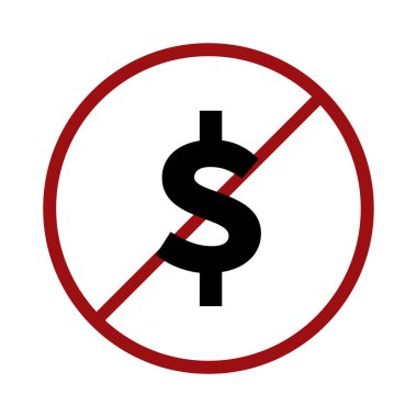 Dolar işareti vektör düz simgesi