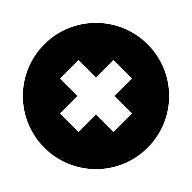 çapraz işaret simgesi vektör illüstrasyonu