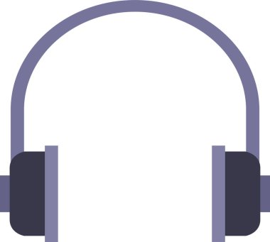 kulaklık müzik simgesi düz stil