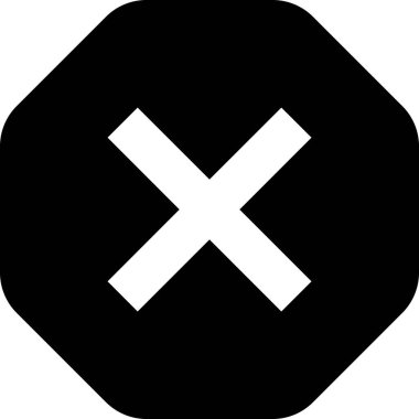 çapraz simgenin vektör illüstrasyonu