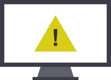 bilgisayar uyarı simgesi dolu tasarım