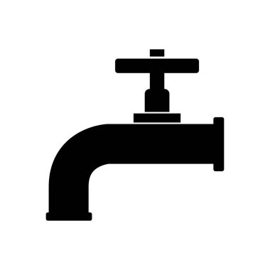 Su musluğu. Basit resimleme