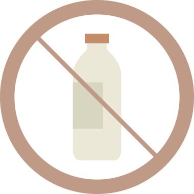 Süt yok. Basit illüstrasyon