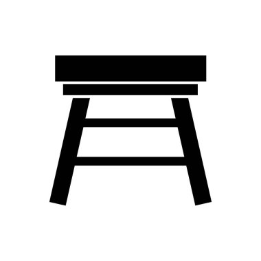 sandalye düz siyah simge