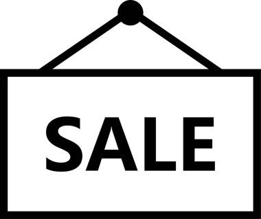 indirimli satış işareti, simge, vektör illüstrasyonu