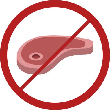 Biftekli kırmızı etin vektör çizimi.