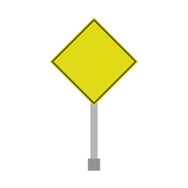 Beyaz zemin üzerinde düz dizayn edilmiş yol simgesi simgesi