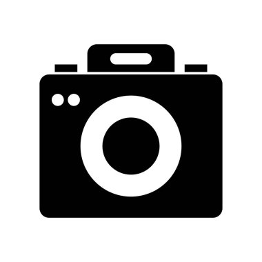 Kamera simgesi. Vektör illüstrasyonu