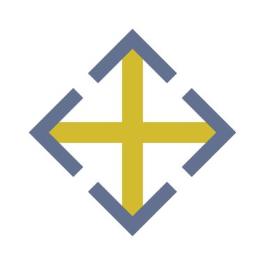 çapraz düz vektör simgesi tasarımı