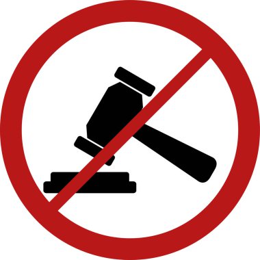 Kanun sembollü yasak işaret