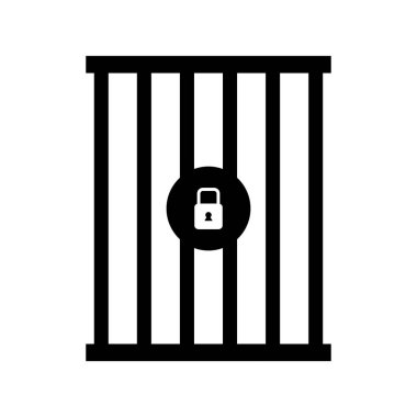 Hapishane simgesi vektör illüstrasyonu