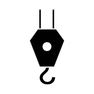 balıkçı kancası simgesi, basit vektör çizimi