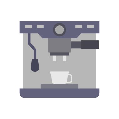 makine kahve makinesi simgesi, düz stil