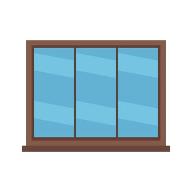 Pencere simgesi, çizgi film vektör illüstrasyon tasarımı