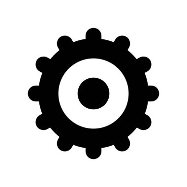 dişli vektör simgesi düz simge