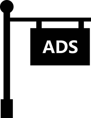 reklam panosu simgesi vektör illüstrasyonu