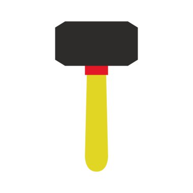 Çekiç yapım aracı simge vektör illüstrasyon tasarımı