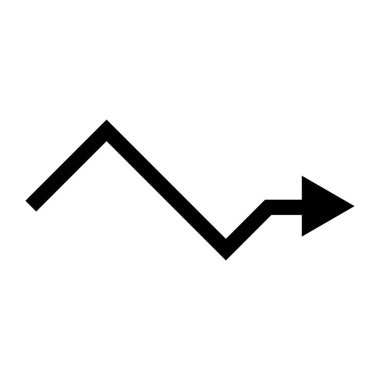 Ok yukarı simgesi. vektör illüstrasyonu