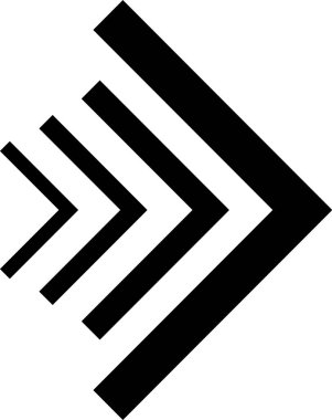 ok yönü simgesi ana hat biçiminde ileri