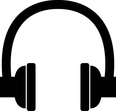 Kulaklık müzik ses simgesi ana hat biçiminde