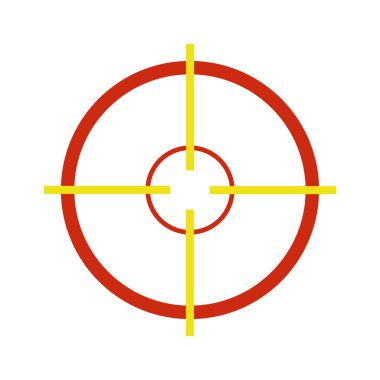 Beyaz arka planda kırmızı hedef