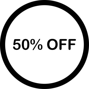 indirimli vektör çizgisi simgesi dekoru