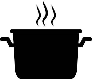 hot pot, illüstrasyon, beyaz arkaplanda vektör.