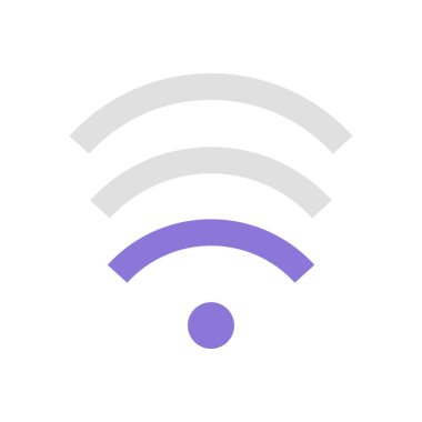 Kablosuz ağ simgesi. düz tasarım biçim vektör çizimi