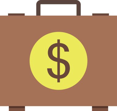 çanta para simgesi düz stil