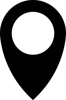 konum pin haritası simgesi katı biçimli